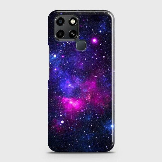 Infinix Smart 6 Cover - Dark Galaxy Stars Modern Printed Hard Case with Life Time Colors Guarantee b64
