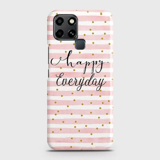 Infinix Smart 6 Cover - Trendy Happy Everyday Printed Hard Case with Life Time Colors Guarantee