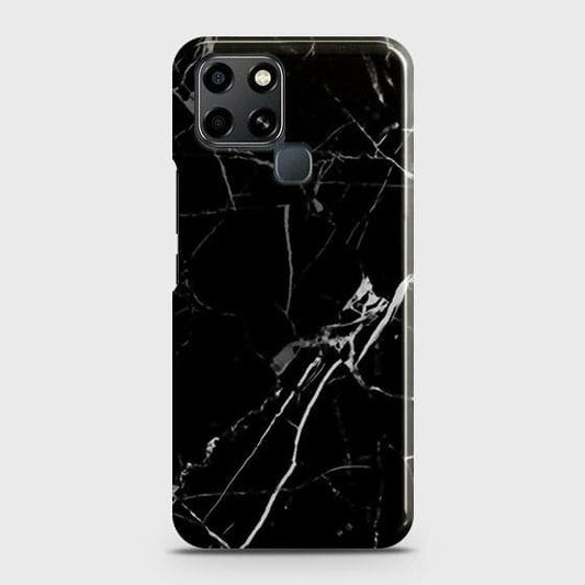 Infinix Smart 6 Cover - Black Modern Classic Marble Printed Hard Case with Life Time Colors Guarantee
