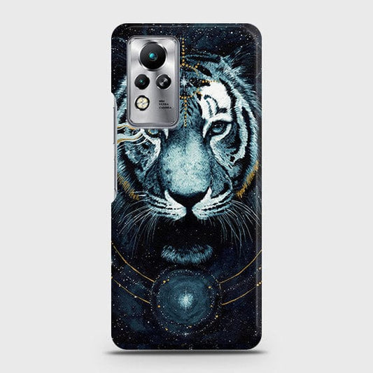 Infinix Note 11 Cover - Vintage Galaxy Tiger Printed Hard Case with Life Time Colors Guarantee