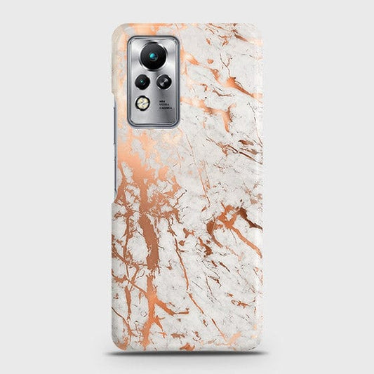 Infinix Note 11 Cover - In Chic Rose Gold Chrome Style Printed Hard Case with Life Time Colors Guarantee