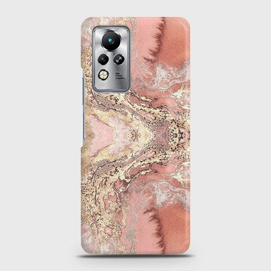 Infinix Note 11 Cover - Trendy Chic Rose Gold Marble Printed Hard Case with Life Time Colors Guarantee