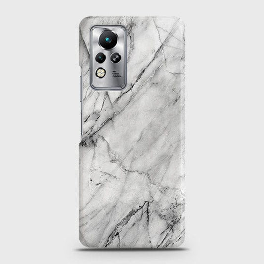Infinix Note 11 Cover - Trendy White Marble Printed Hard Case with Life Time Colors Guarantee