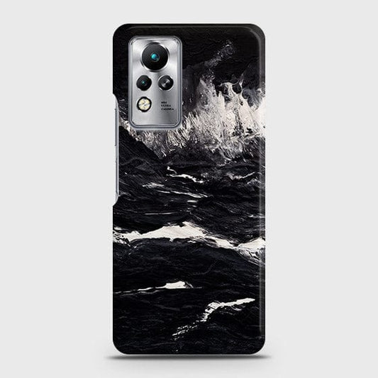 Infinix Note 11 Cover - Black Ocean Marble Trendy Printed Hard Case with Life Time Colors Guarantee