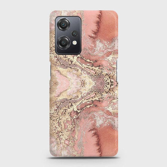 OnePlus Nord CE 2 Lite 5G  Cover - Trendy Chic Rose Gold Marble Printed Hard Case with Life Time Colors Guarantee
