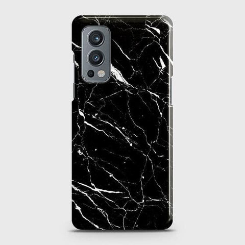 Oneplus Nord 2 Cover - Trendy Black Marble Printed Hard Case with Life Time Colors Guarantee (Fast Delivery)