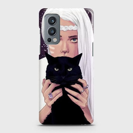 Oneplus Nord 2 Cover - Trendy Wild Black Cat Printed Hard Case with Life Time Colors Guarantee