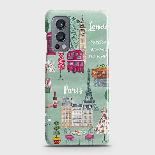 Oneplus Nord 2 Cover - Matte Finish - London, Paris, New York ModernPrinted Hard Case with Life Time Colors Guarantee