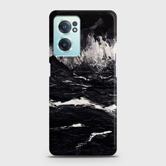 OnePlus Nord CE 2 5G Cover - Black Ocean Marble Trendy Printed Hard Case with Life Time Colors Guarantee