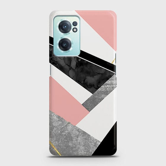 OnePlus Nord CE 2 5G Cover - Geometric Luxe Marble Trendy Printed Hard Case with Life Time Colors Guarantee