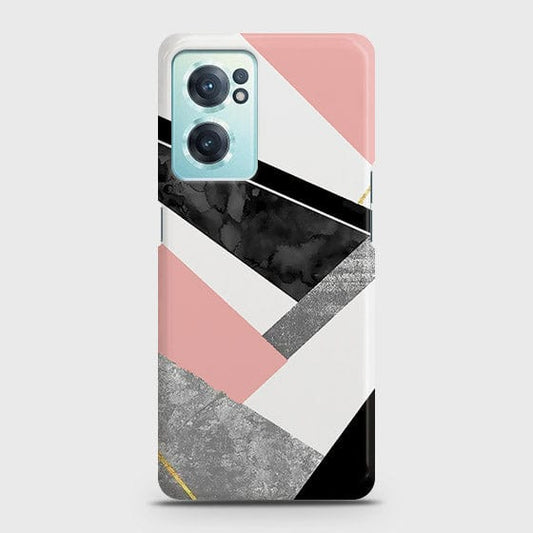 OnePlus Nord CE 2 5G Cover - Geometric Luxe Marble Trendy Printed Hard Case with Life Time Colors Guarantee