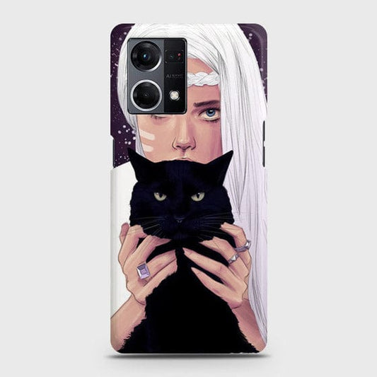 Oppo F21 Pro 4G Cover - Matte Finish - Trendy Wild Black Cat Printed Hard Case with Life Time Colors Guarantee