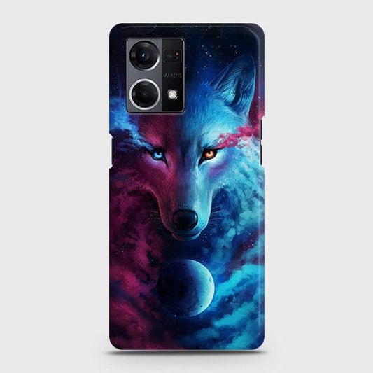 Oppo F21 Pro 4G Cover - Matte Finish - Infinity Wolf Trendy Printed Hard Case with Life Time Colors Guarantee