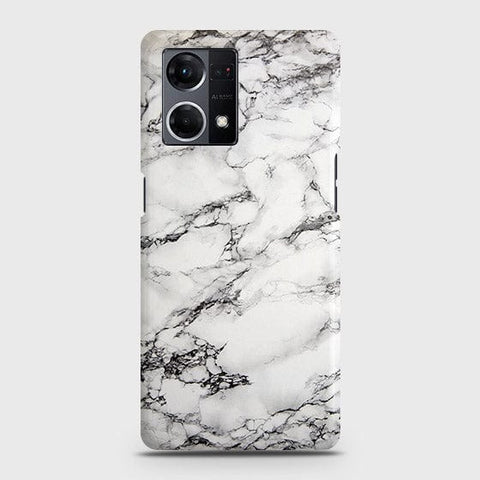 Oppo F21 Pro 4G Cover - Matte Finish - Trendy White Floor Marble Printed Hard Case with Life Time Colors Guarantee (Fast Delivery)
