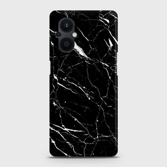 Oppo F21 Pro 5G Cover - Trendy Black Marble Printed Hard Case with Life Time Colors Guarantee