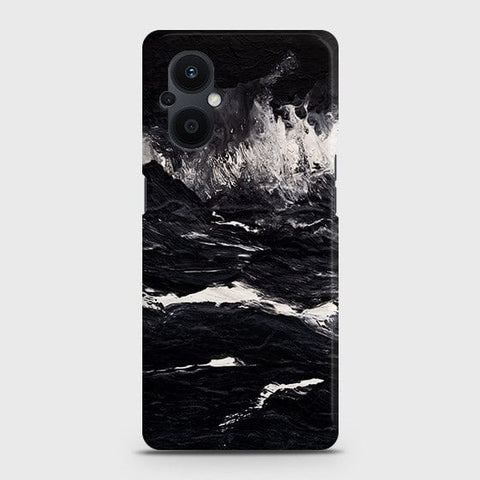 Oppo F21 Pro 5G Cover - Black Ocean Marble Trendy Printed Hard Case with Life Time Colors Guarantee