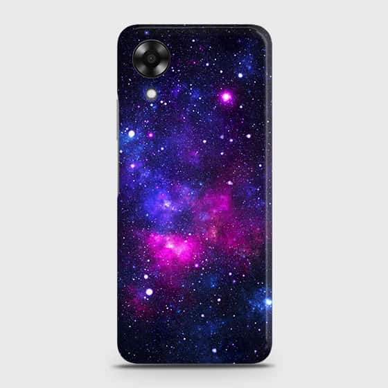 Oppo A17k Cover - Dark Galaxy Stars Modern Printed Hard Case with Life Time Colors Guarantee
