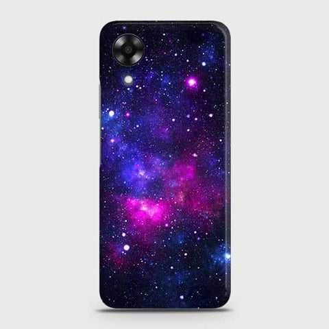 Oppo A17k Cover - Dark Galaxy Stars Modern Printed Hard Case with Life Time Colors Guarantee