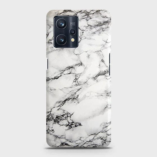 Realme 9 Pro Cover - Matte Finish - Trendy White Floor Marble Printed Hard Case with Life Time Colors Guarantee