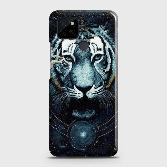 Realme C21Y Cover - Vintage Galaxy Tiger Printed Hard Case with Life Time Colors Guarantee