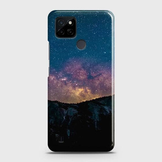 Realme C21Y Cover - Matte Finish - Embrace Dark Galaxy  Trendy Printed Hard Case with Life Time Colors Guarantee