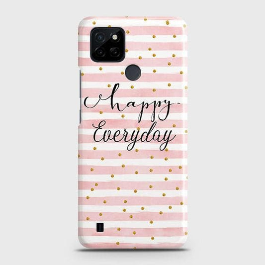 Realme C25Y Cover - Trendy Happy Everyday Printed Hard Case with Life Time Colors Guarantee