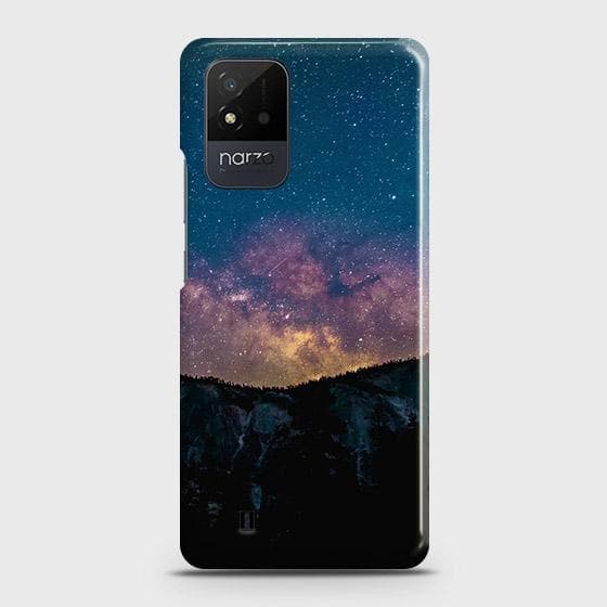 Realme Narzo 50i Cover - Matte Finish - Embrace Dark Galaxy  Trendy Printed Hard Case with Life Time Colors Guarantee