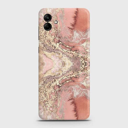 Samsung Galaxy A04 Cover - Trendy Chic Rose Gold Marble Printed Hard Case with Life Time Colors Guarantee