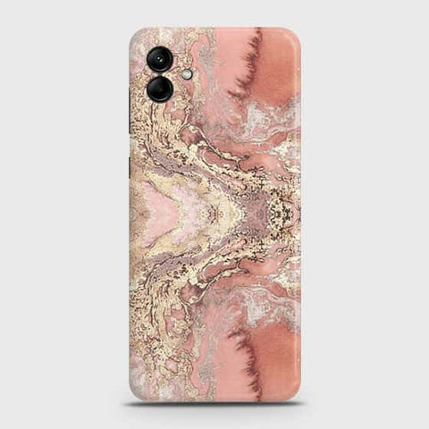 Samsung Galaxy A04 Cover - Trendy Chic Rose Gold Marble Printed Hard Case with Life Time Colors Guarantee (Fast Delivery)