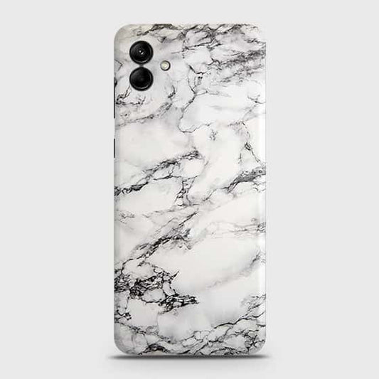 Samsung Galaxy A04 Cover - Trendy White Floor Marble Printed Hard Case with Life Time Colors Guarantee