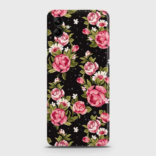 Samsung Galaxy A04 Cover - Trendy Pink Rose Vintage Flowers Printed Hard Case with Life Time Colors Guarantee