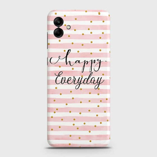 Samsung Galaxy A04 Cover - Trendy Happy Everyday Printed Hard Case with Life Time Colors Guarantee