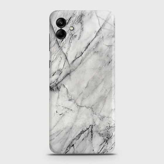 Samsung Galaxy A04 Cover - Trendy White Marble Printed Hard Case with Life Time Colors Guarantee