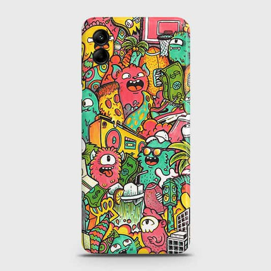 Samsung Galaxy A04 Cover - Candy Colors Trendy Sticker Collage Printed Hard Case with Life Time Colors Guarantee