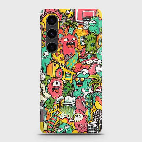 Samsung Galaxy S23 Plus 5G Cover - Candy Colors Trendy Sticker Collage Printed Hard Case with Life Time Colors Guarantee