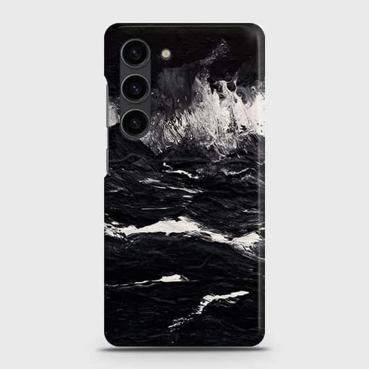Samsung Galaxy S23 5G Cover - Black Ocean Marble Trendy Printed Hard Case with Life Time Colors Guarantee