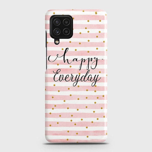 Samsung Galaxy M32 4G Cover - Trendy Happy Everyday Printed Hard Case with Life Time Colors Guarantee
