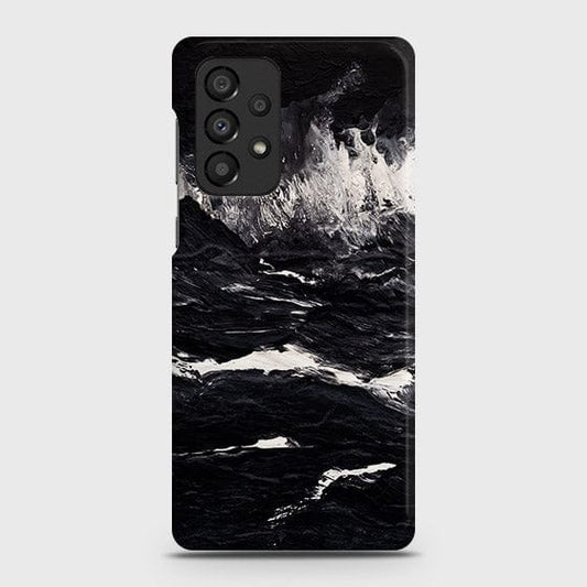 Samsung Galaxy A23 Cover - Black Ocean Marble Trendy Printed Hard Case with Life Time Colors Guarantee