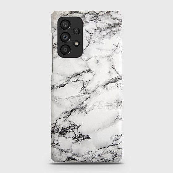 Samsung Galaxy A33 5G Cover - Matte Finish - Trendy White Floor Marble Printed Hard Case with Life Time Colors Guarantee