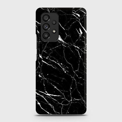 Samsung Galaxy A53 5G Cover - Trendy Black Marble Printed Hard Case with Life Time Colors Guarantee