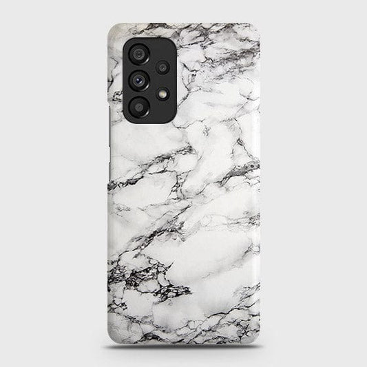 Samsung Galaxy A53 5G Cover - Matte Finish - Trendy White Floor Marble Printed Hard Case with Life Time Colors Guarantee