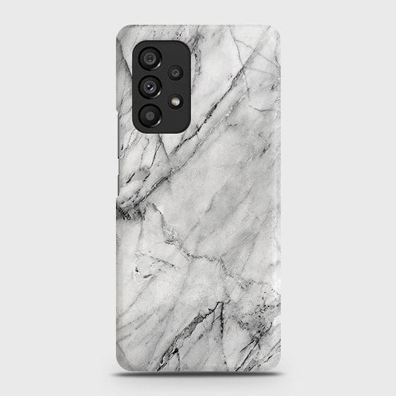 Samsung Galaxy A53 5G Cover - Matte Finish - Trendy White Marble Printed Hard Case with Life Time Colors Guarantee