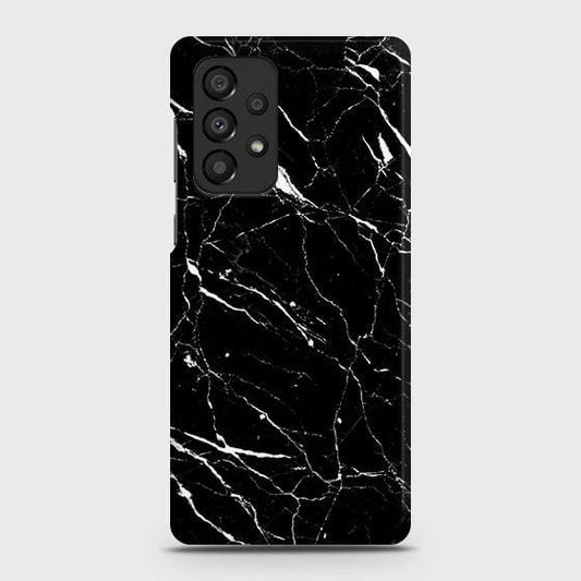 Samsung Galaxy A73 5G Cover - Trendy Black Marble Printed Hard Case with Life Time Colors Guarantee