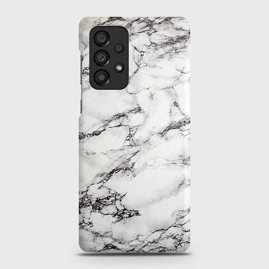 Samsung Galaxy A73 5G Cover - Matte Finish - Trendy White Floor Marble Printed Hard Case with Life Time Colors Guarantee