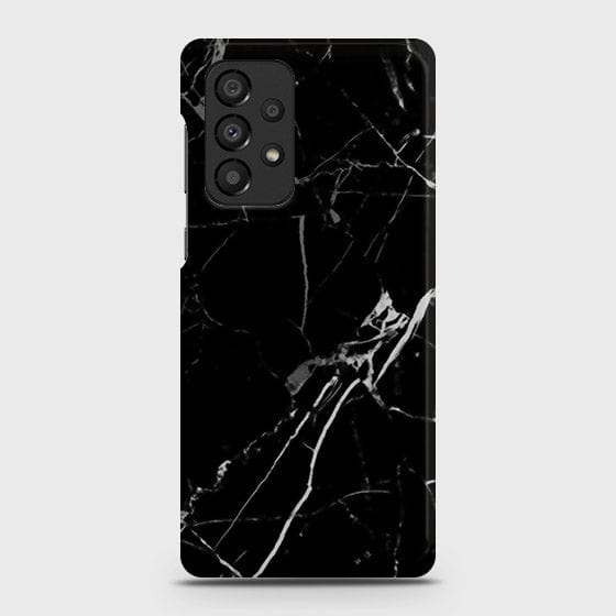 Samsung Galaxy A73 5G Cover - Black Modern Classic Marble Printed Hard Case with Life Time Colors Guarantee