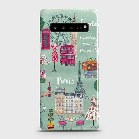 Samsung Galaxy S10 5G Cover - Matte Finish - London, Paris, New York ModernPrinted Hard Case with Life Time Colors Guarantee ( Fast Delivery )