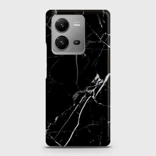 Vivo V25e Cover - Black Modern Classic Marble Printed Hard Case with Life Time Colors Guarantee