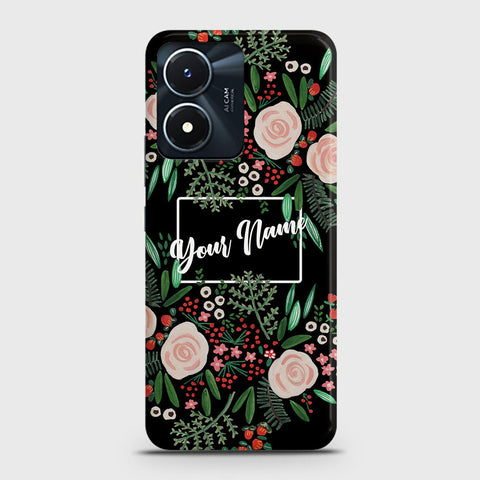 Vivo Y02s Cover - Floral Series - Matte Finish - Snap On Hard Case with LifeTime Colors Guarantee