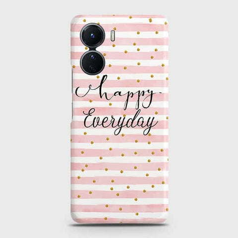 Vivo Y16 Cover - Trendy Happy Everyday Printed Hard Case with Life Time Colors Guarantee