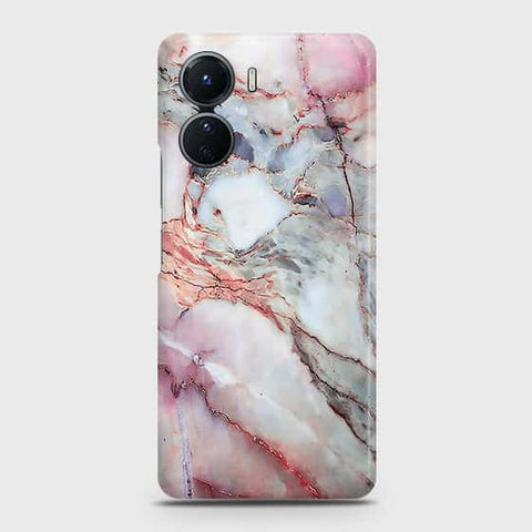 Vivo Y16 Cover - Violet Sky Marble Trendy Printed Hard Case with Life Time Colors Guarantee